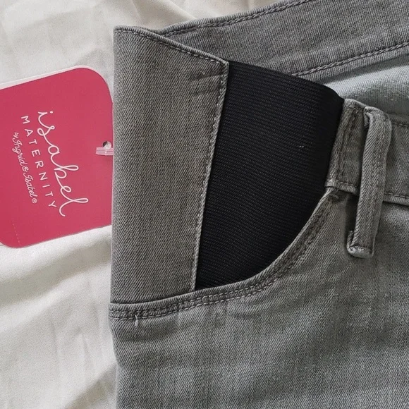 Isabel Maternity Skinny Jeans-expandable side panels, Gray Sz 00, 2, 16, 18NWT - Picture 4 of 7